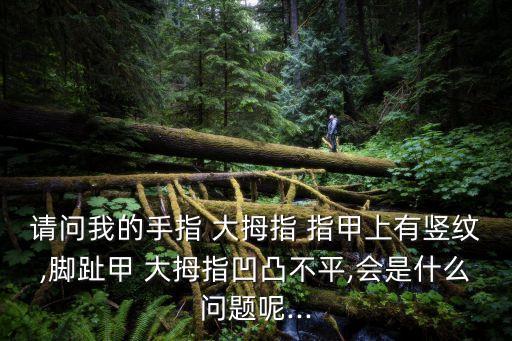 請問我的手指 大拇指 指甲上有豎紋,腳趾甲 大拇指凹凸不平,會是什么問題呢...