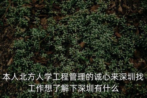 北京人來深圳工作，北方人去深圳好找工作嗎