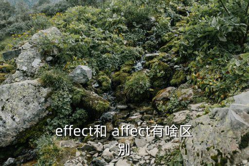effect和 affect有啥區別