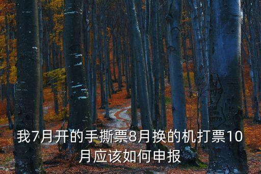我7月開(kāi)的手撕票8月?lián)Q的機(jī)打票10月應(yīng)該如何申報(bào)