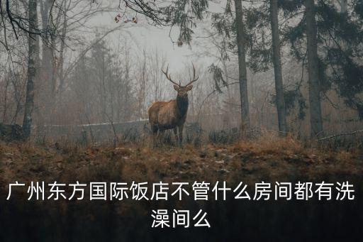 廣州東方國際飯店不管什么房間都有洗澡間么