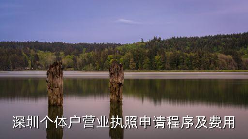 深圳個(gè)體戶營(yíng)業(yè)執(zhí)照申請(qǐng)程序及費(fèi)用