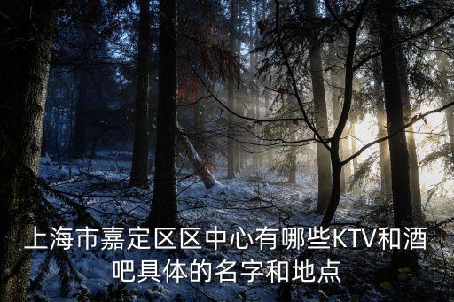 上海市嘉定區  新開大型會所，上海市嘉定區區中心有哪些KTV和酒吧具體的名字和地點