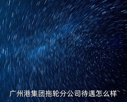 廣州港集團(tuán)拖輪分公司待遇怎么樣