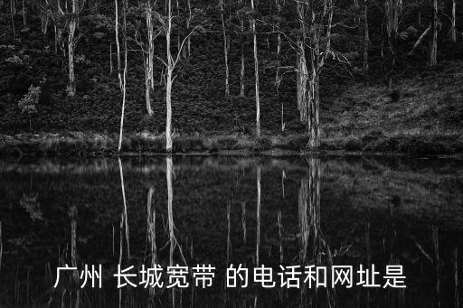 廣州 長城寬帶 的電話和網址是