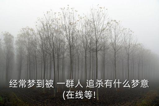 夢見被一群人追殺,夢到被追殺一直逃跑預示什么