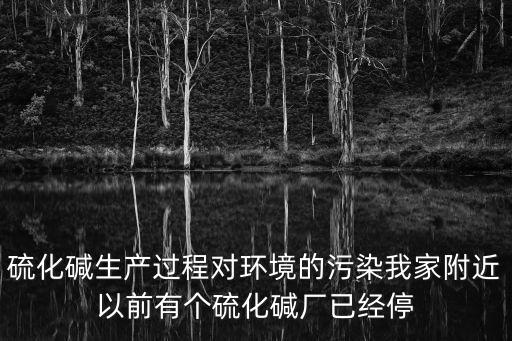 廣州南堿廠污染，硫化堿生產過程對環境的污染我家附近以前有個硫化堿廠已經停