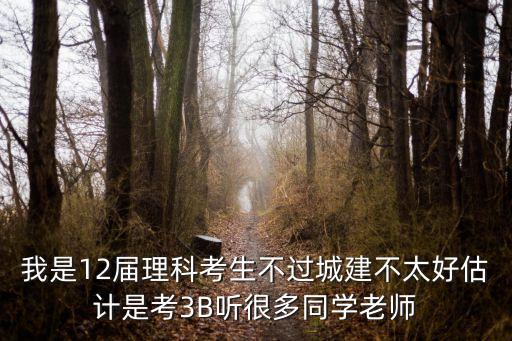 我是12屆理科考生不過城建不太好估計(jì)是考3B聽很多同學(xué)老師