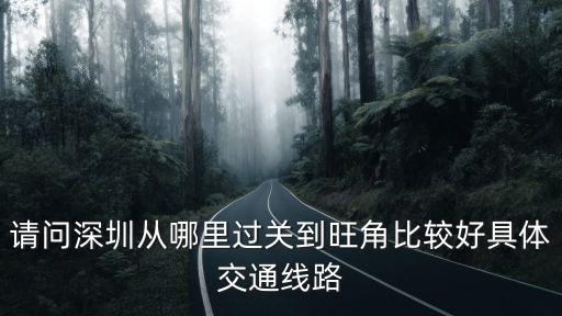 請問深圳從哪里過關到旺角比較好具體交通線路