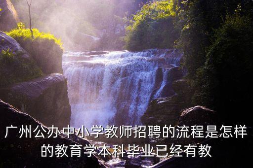 廣州公辦中小學教師招聘的流程是怎樣的教育學本科畢業已經有教