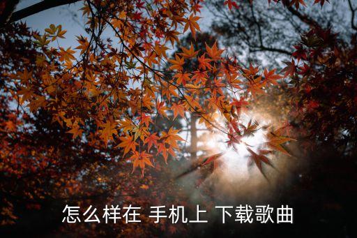 下載音樂到手機,怎么用酷狗音樂下載歌曲?方法有很多