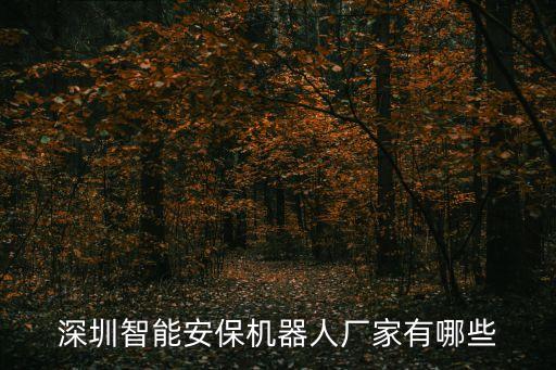 深圳智能安保機器人廠家有哪些