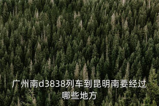 廣州南d3838列車到昆明南要經(jīng)過(guò)哪些地方