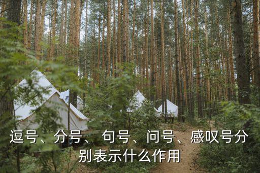 逗號、分號、 句號、問號、感嘆號分別表示什么作用