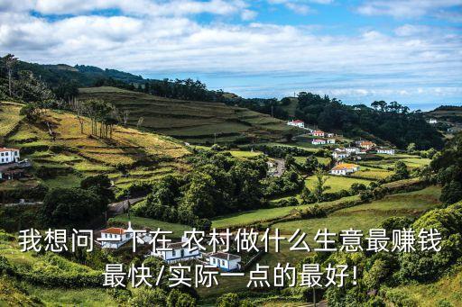 在農(nóng)村干什么掙錢,農(nóng)村掙錢商機(jī)有哪些?
