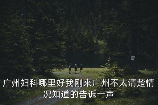 廣州婦科哪里好我剛來廣州不太清楚情況知道的告訴一聲