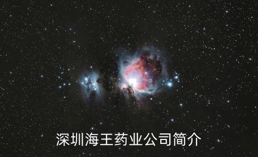 深圳海王藥業公司簡介