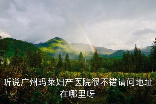 廣州瑪萊婦產四維，廣州瑪萊婦產醫院好不好