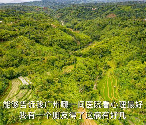 能夠告訴我廣州哪一間醫院看心理最好我有一個朋友得了這病有好幾