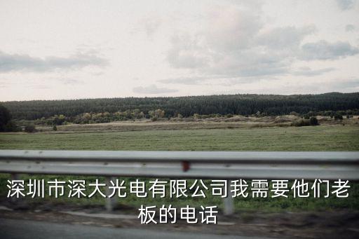 深圳市深大光電有限公司我需要他們老板的電話