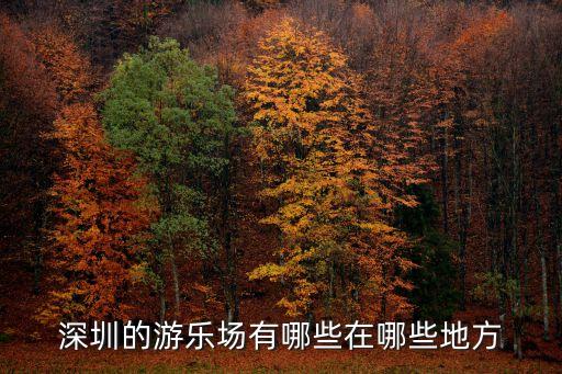深圳 兒童樂園，知道深圳哪里有大型兒童游樂場(chǎng)嗎