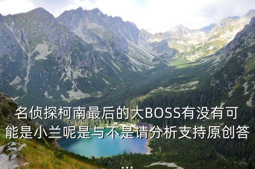 名偵探柯南最后的大BOSS有沒有可能是小蘭呢是與不是請分析支持原創(chuàng)答...