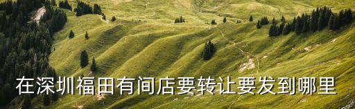 深圳農(nóng)家樂轉(zhuǎn)讓信息，在深圳福田有間店要轉(zhuǎn)讓要發(fā)到哪里