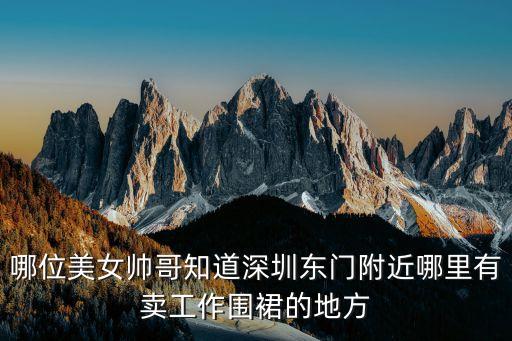 哪位美女帥哥知道深圳東門附近哪里有賣工作圍裙的地方