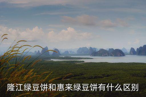 隆江綠豆餅和惠來綠豆餅有什么區(qū)別
