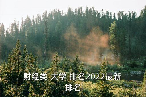  財經類 大學 排名2022最新 排名