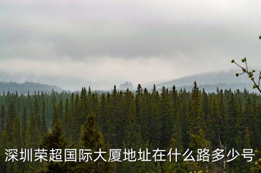 深圳榮超國際大廈地址在什么路多少號