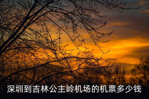 深圳到吉林公主嶺機場的機票多少錢