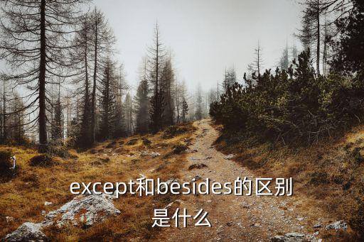 except和besides的區別是什么