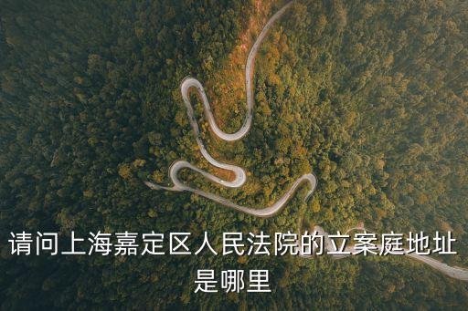 請問上海嘉定區人民法院的立案庭地址是哪里