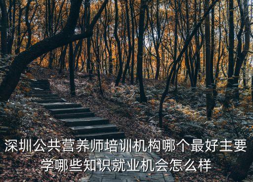 深圳公共營養師培訓機構哪個最好主要學哪些知識就業機會怎么樣