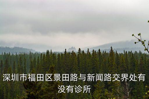 深圳市五洲星苑，深圳市福田區(qū)景田路與新聞路交界處有沒有診所