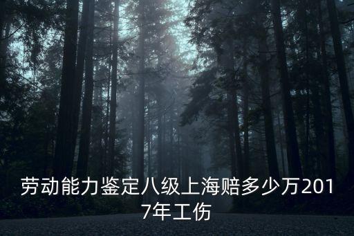 2017上海市八級工傷，2017上海工傷八級賠償標準