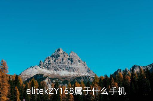 深圳市艾捷訊通信設備有限公司，elitekZY168屬于什么手機