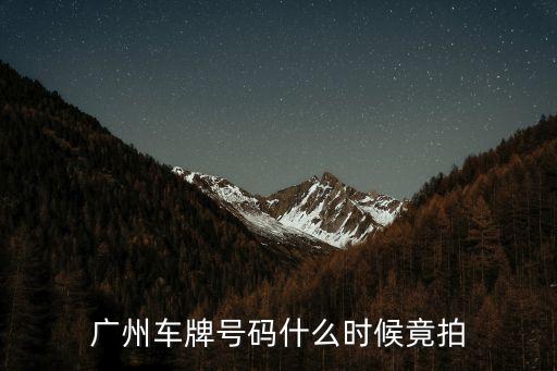 廣州拍車牌時(shí)間，廣州拍號(hào)是在什么時(shí)間