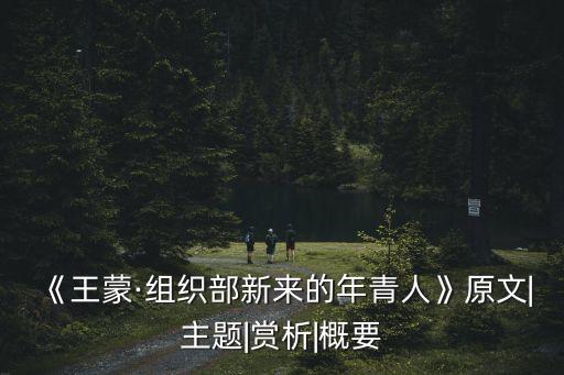 《王蒙·組織部新來的年青人》原文|主題|賞析|概要