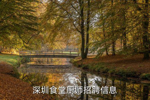 深圳今日小廠食堂招廚師，深圳食堂廚師招聘信息