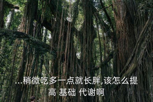 ...稍微吃多一點就長胖,該怎么提高 基礎 代謝啊