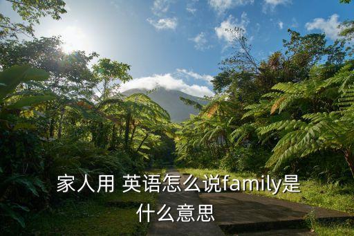 家人英語,我們是一家人英語