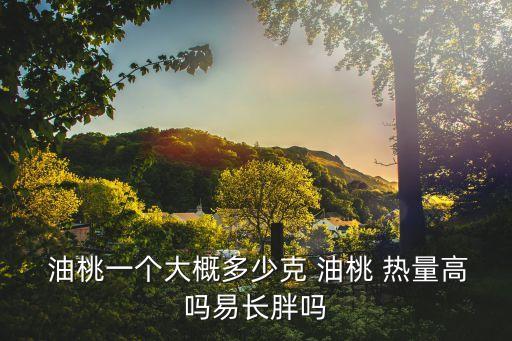 油桃一個大概多少克 油桃 熱量高嗎易長胖嗎