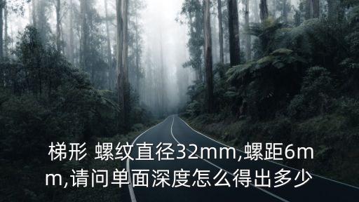梯形螺紋,螺紋類型:梯形螺紋截面等腰梯形