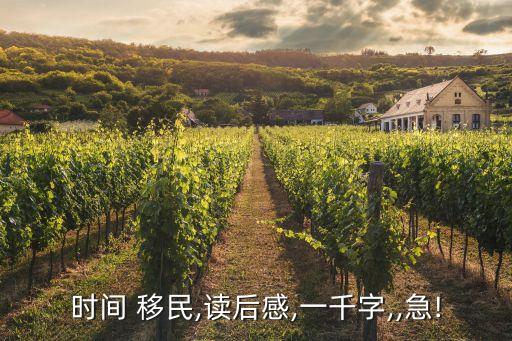 時間 移民,讀后感,一千字,,急!