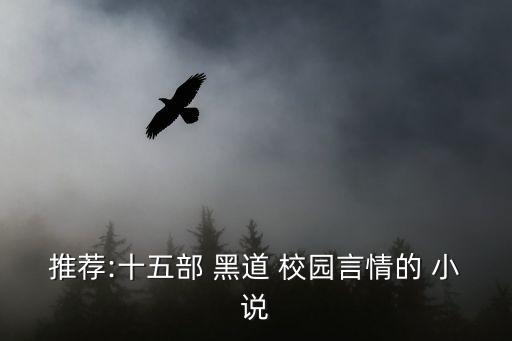 推薦:十五部 黑道 校園言情的 小說