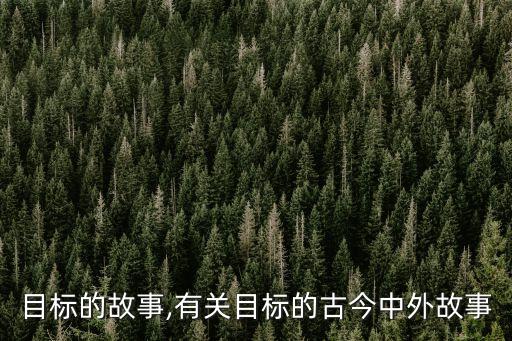 關(guān)于目標(biāo)的故事,有關(guān)目標(biāo)的古今中外故事?