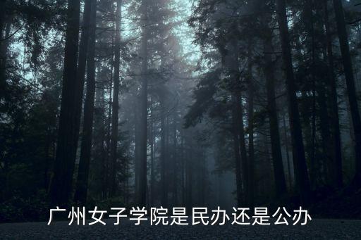 廣州女子學院是民辦還是公辦