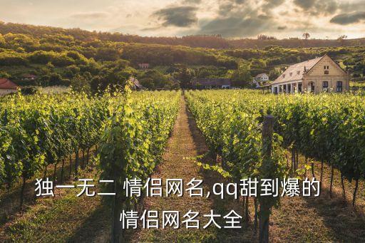 獨一無二 情侶網名,qq甜到爆的 情侶網名大全